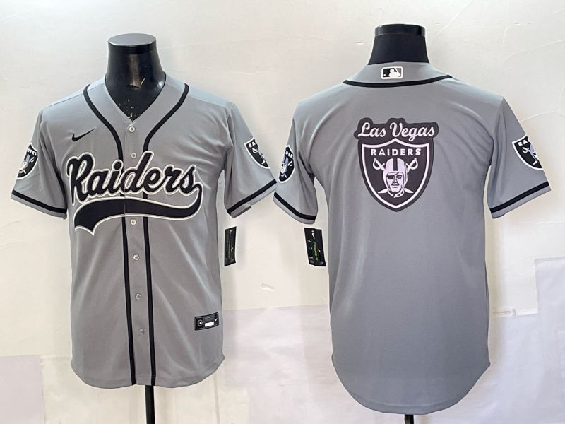 Men 2025 Oakland Raiders Blank Grey 3th generation Joint Name Nike Limited NFL Jersey style 069